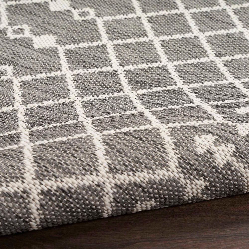 Nourison Positano Southwestern Charcoal 7&#39; x 10&#39; Indoor/Outdoor Area Rug, , large