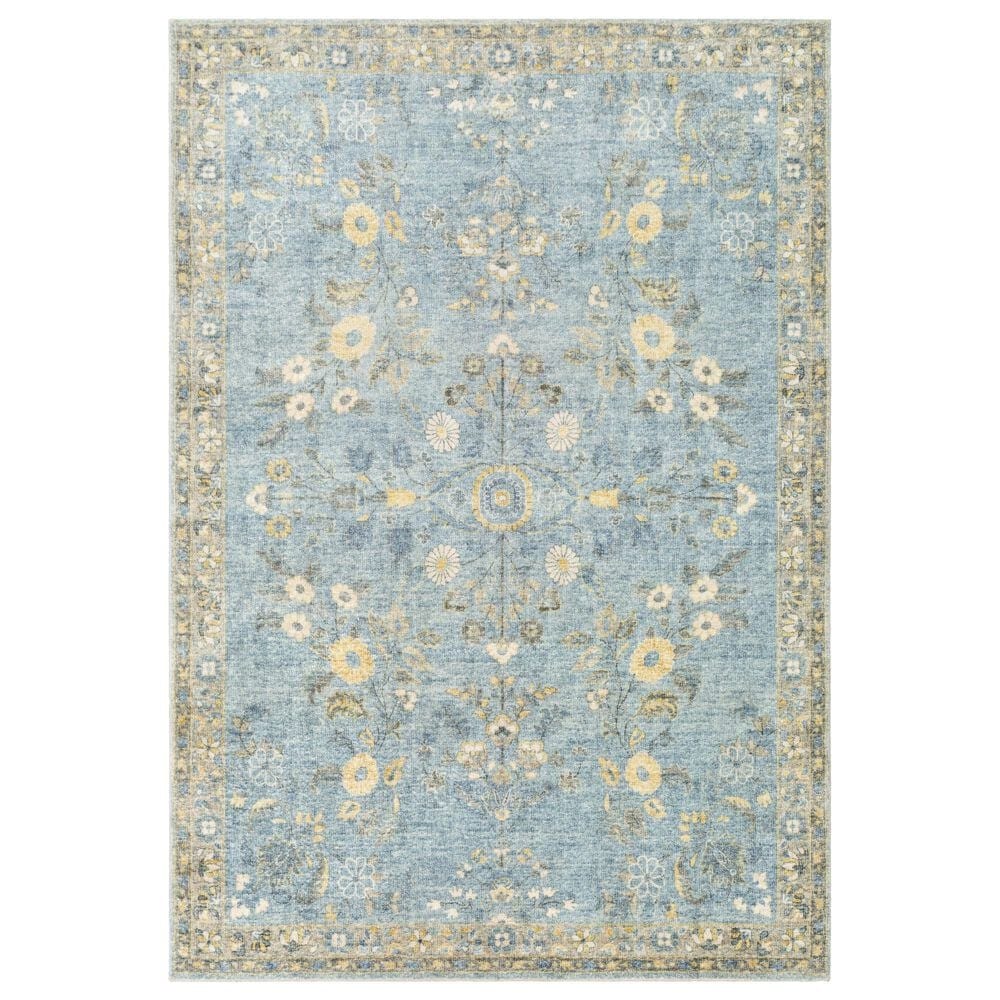 Surya Erin ERN-2311 7"6" x 9"6" Denim, Butter, Cream and Gray Area Rug, , large