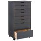 Linon Home Decor Cary 8-Drawer Rolling Cart in Grey, , large