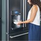 Cafe 27.8 Cu. Ft. French Door Refrigerator Energy Star with Hot Water Dispenser in Matte Black and Brushed Stainless, , large