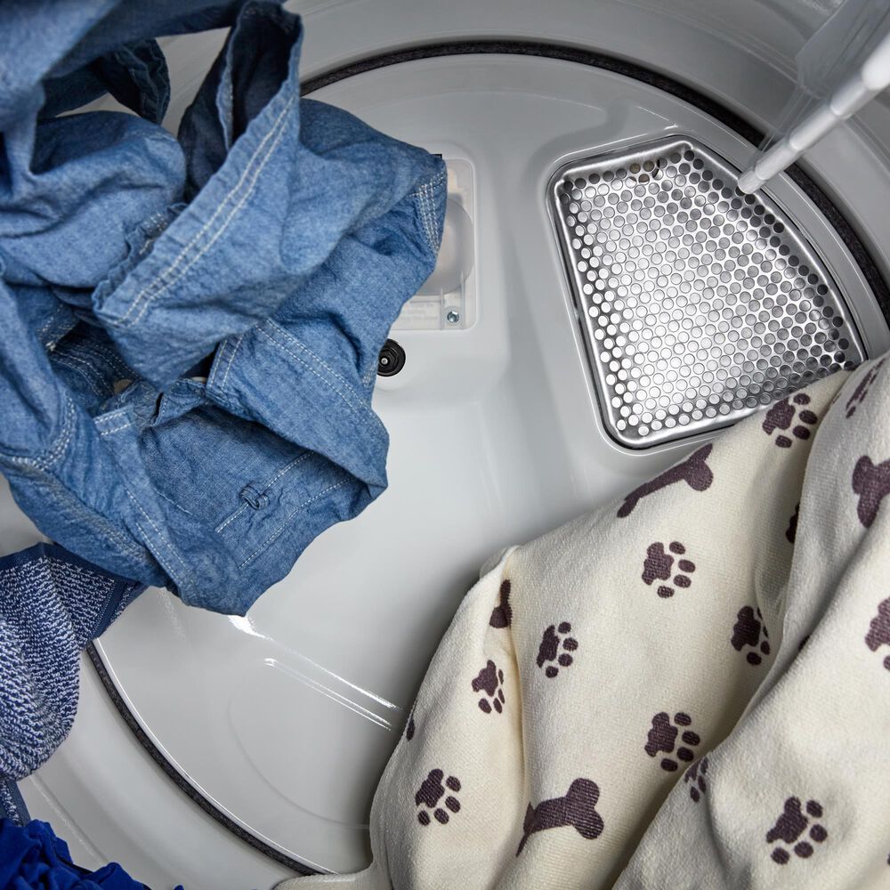Maytag 5.2 Cu. Ft. Smart Pet Pro Top Load Agitator Washer and 7.4 Cu. Ft. Smart Electric Top Load Dryer Laundry Pair in Classic Silver, , large