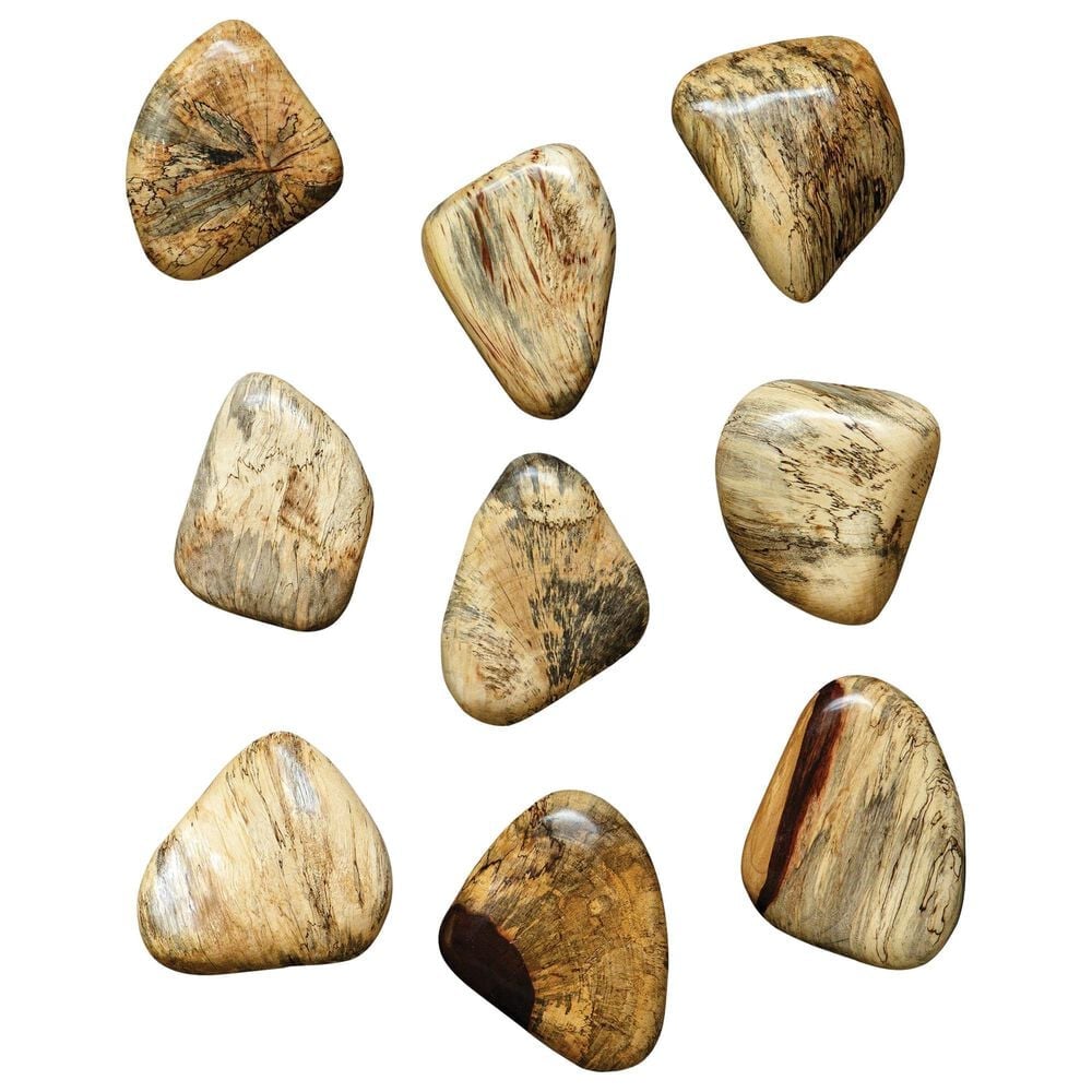 Uttermost Pebbles 5&quot; x 6&quot; Wood Wall Decor in Natural Blonde &#40;Set of 9&#41;, , large