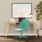 Linon Home Decor Adalynn Swivel Desk Chair in Aqua, , large