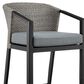 Armen Living Aileen Patio Counter Height Bar Stool in Dark Gray, , large