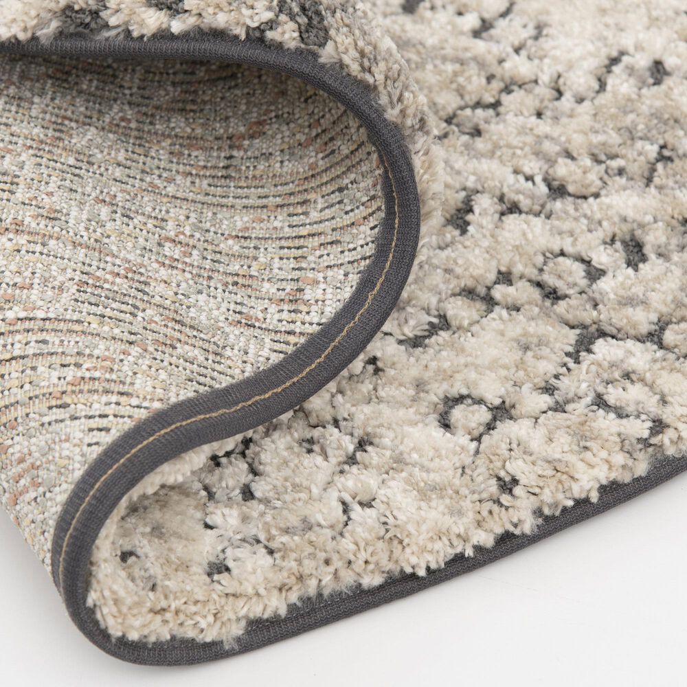 Central Oriental Stonington Nikita Oatmeal and Zinc 7&#39;10&quot; Round Area Rug, , large
