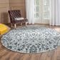 Amer Rugs Alexandria 6"7" Round Light Blue Area Rug, , large