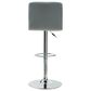 Parkerville Furniture Line Adjustable Quilted Bar Stool with Grey Cushion in Chrome, , large