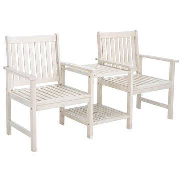 Safavieh Landry Patio Bench in White, , large