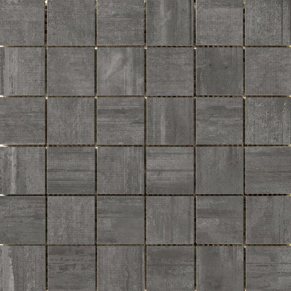 Emser Hangar Coal 12" x 12" Porcelain Mosaic Sheet, , large