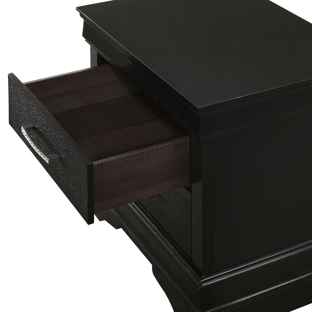 Crown Mark Amalia 4-Piece Twin Bedroom Set in Black, , large