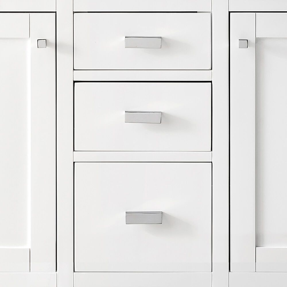 James Martin Vanities Addison 60&quot; Double Bathroom Vanity in Glossy White with 3 cm Arctic Fall Solid Surface Top and Rectangular Sinks, , large