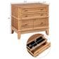 Hearth and Haven 3-Drawer Nightstand with Felt-Lined Hidden Space in Natural (Set of 2), , large