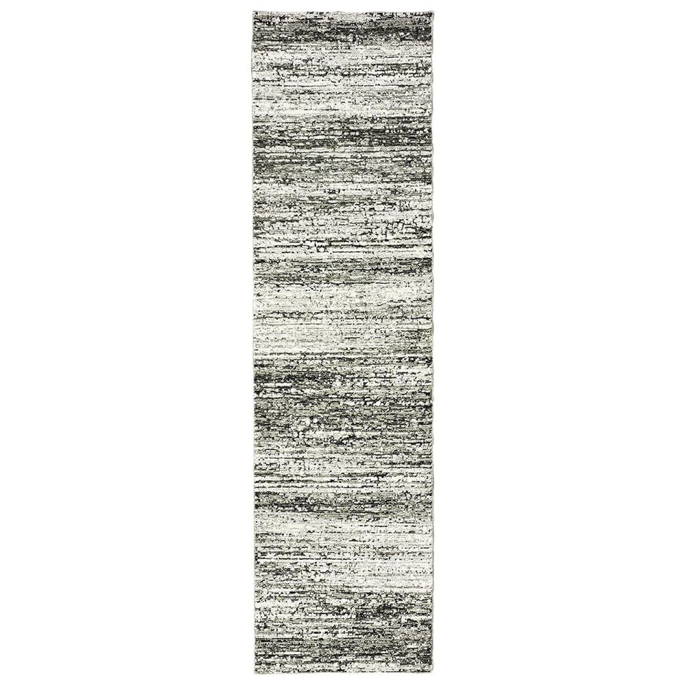 Oriental Weavers Atlas 8037G 2"6" x 12" Ash and Charcoal Runner, , large