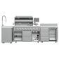 Forno Bulnes 4-Piece Outdoor Kitchen Grill Set with Beverage Center in Stainless Steel and White, , large