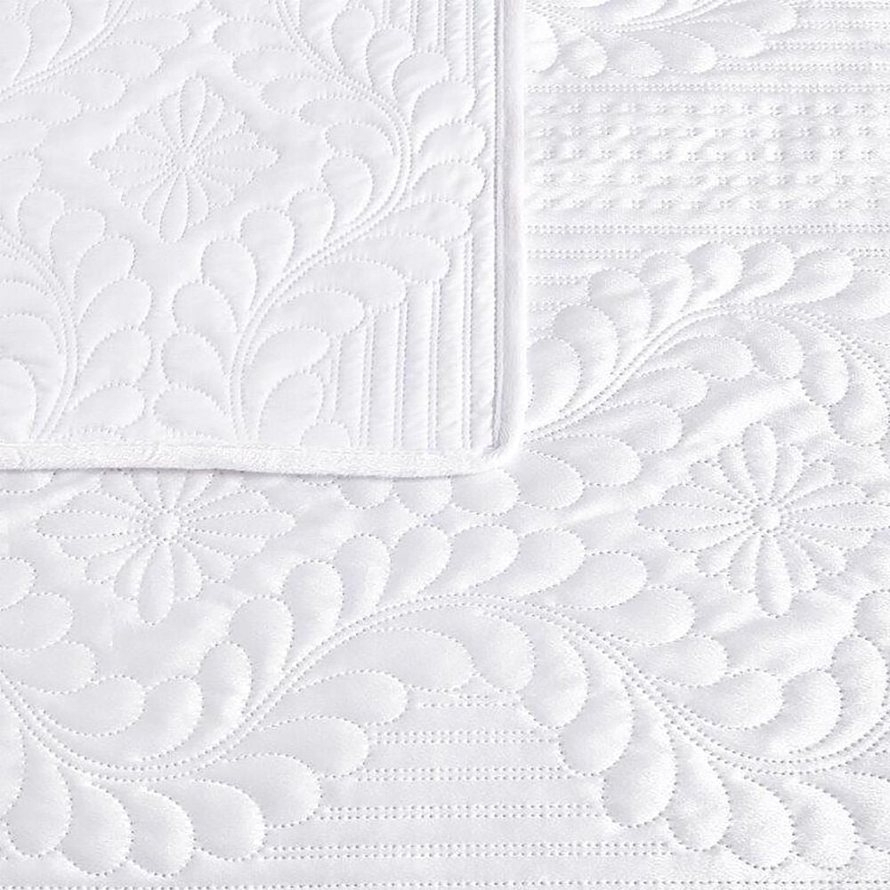 Duke Imports Virah Bella Micromink 3-Piece King Quilt Set in Diamond Knit White, , large