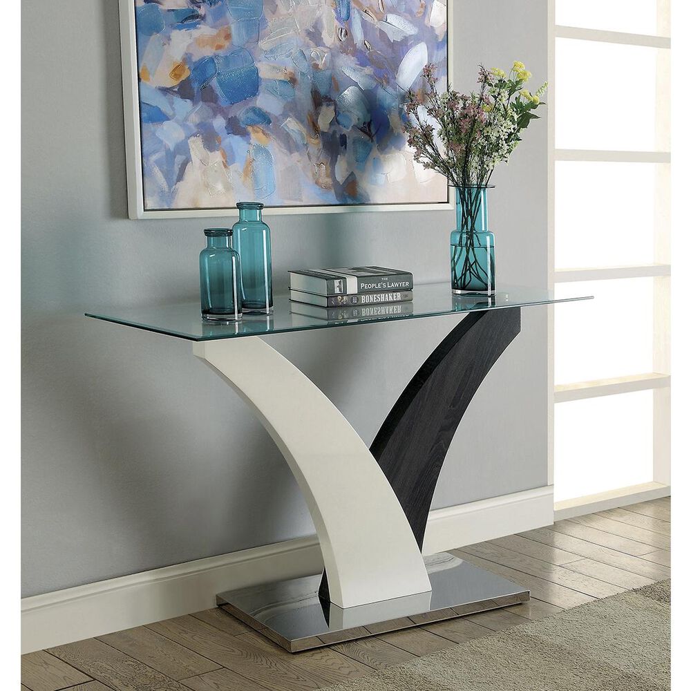 Furniture of America Karin Sofa Table in White, , large