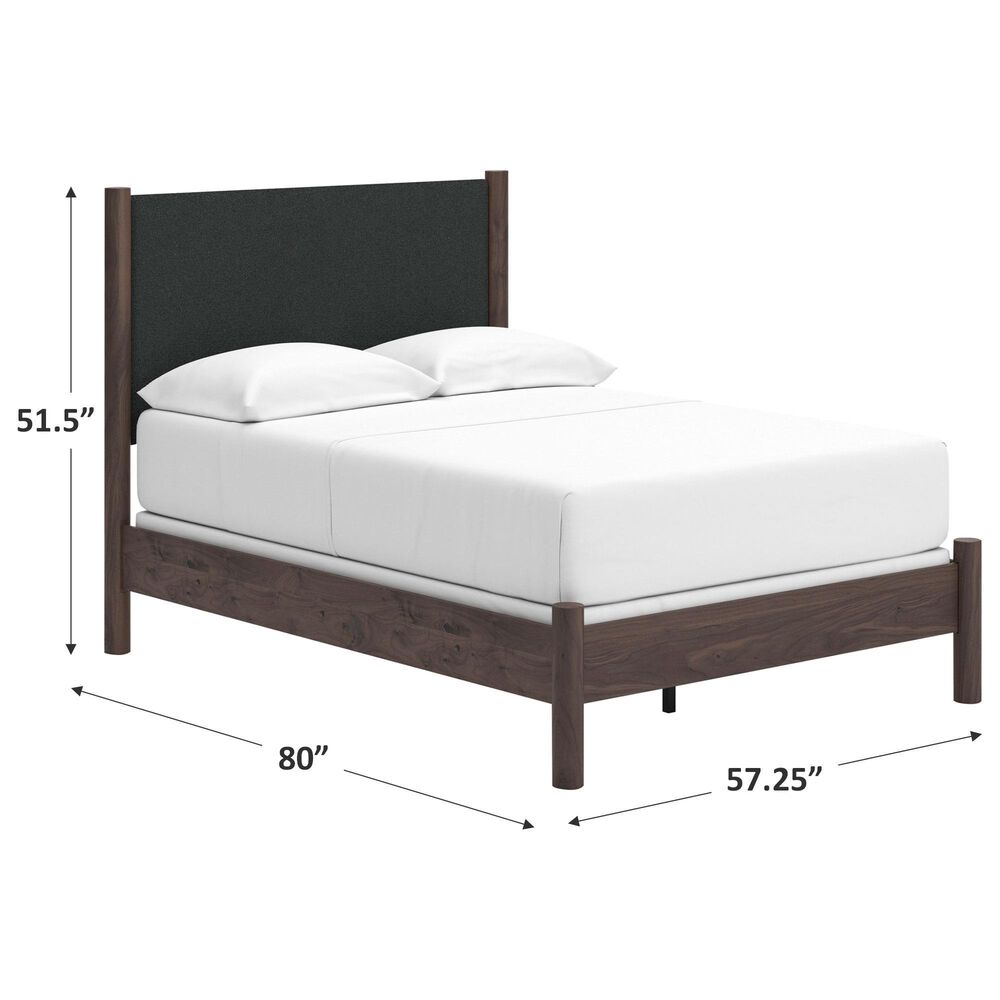 Ashley Pamytta Full Upholstered Panel Bed in Rich Brown, , large