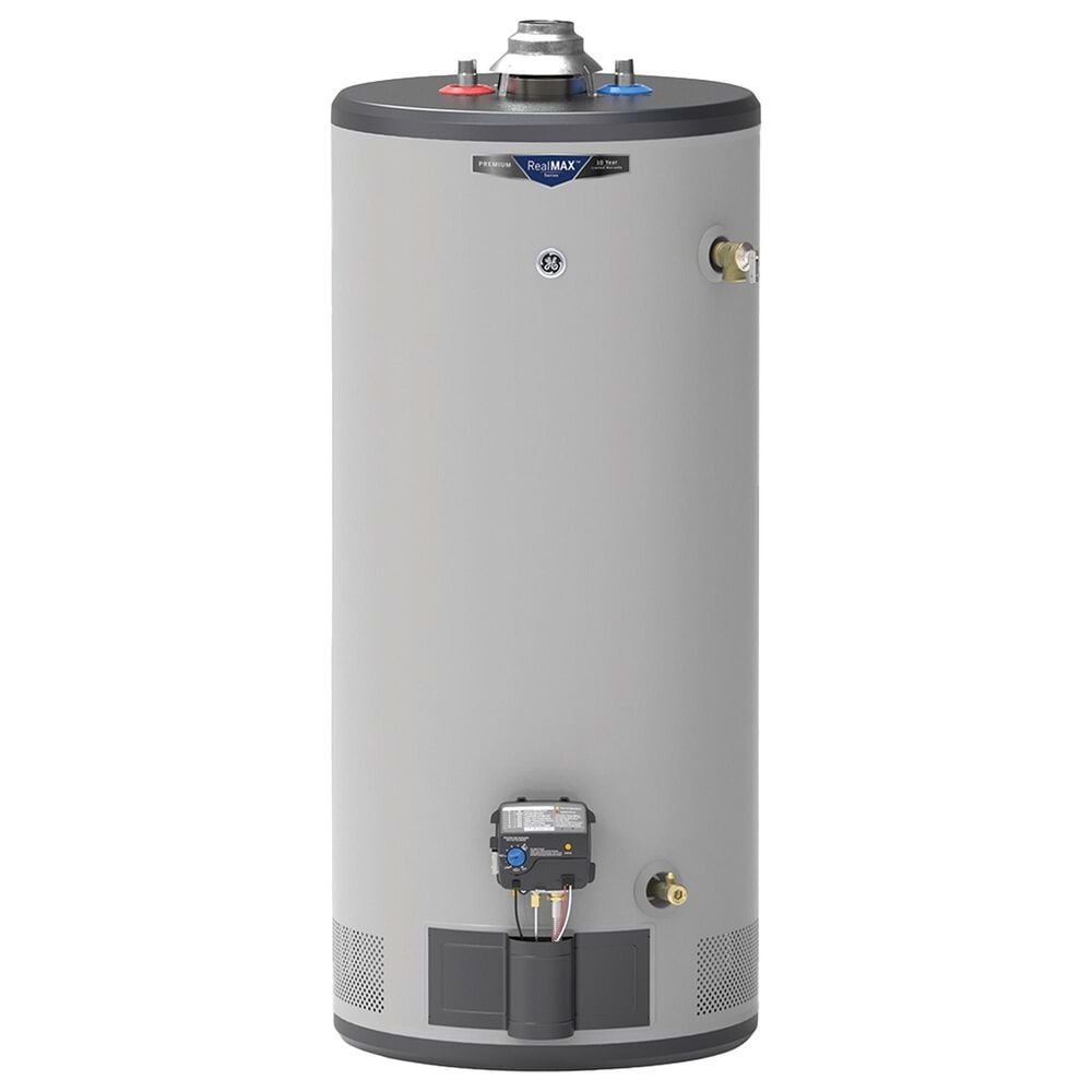 GE Appliances RealMAX Premium 40-Gallon Short Liquid Propane Atmospheric Water Heater in Gray, , large