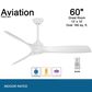 Minka-Aire Aviation 60" Ceiling Fan in White, , large