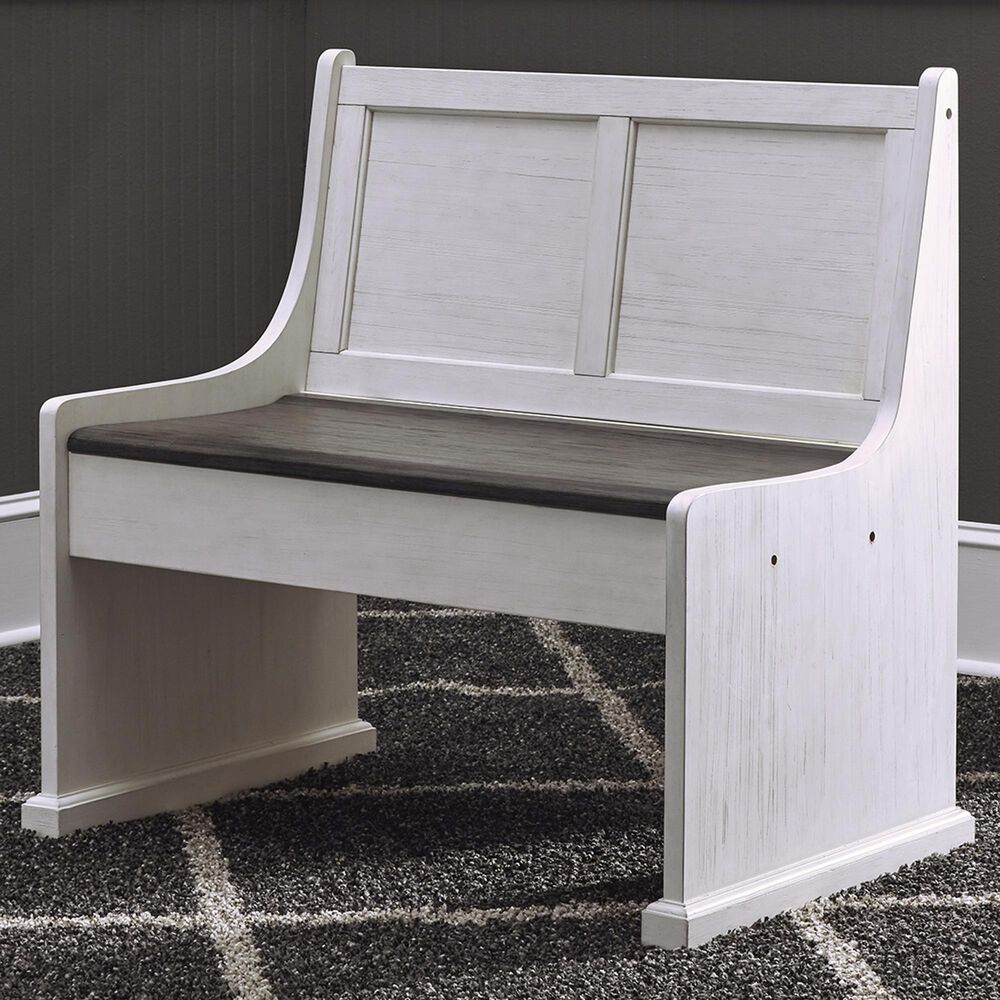 Belle Furnishings Allyson Park 37" Nook Bench in White, , large