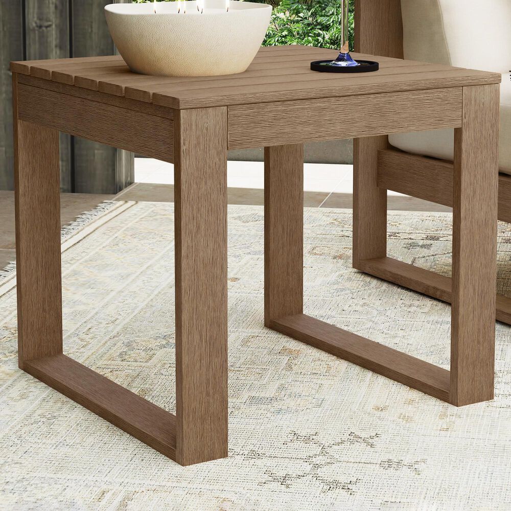 Linon Home Decor Silas Side Table in Brown, , large