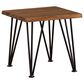 Hearth and Haven Zion 3-Piece Outdoor Coffee Table and Accent Table Set with Metal Hairpin Legs in Teak, , large