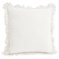20" x 20" Cotton Throw Pillow with Ruffle Flange in Off White, , large