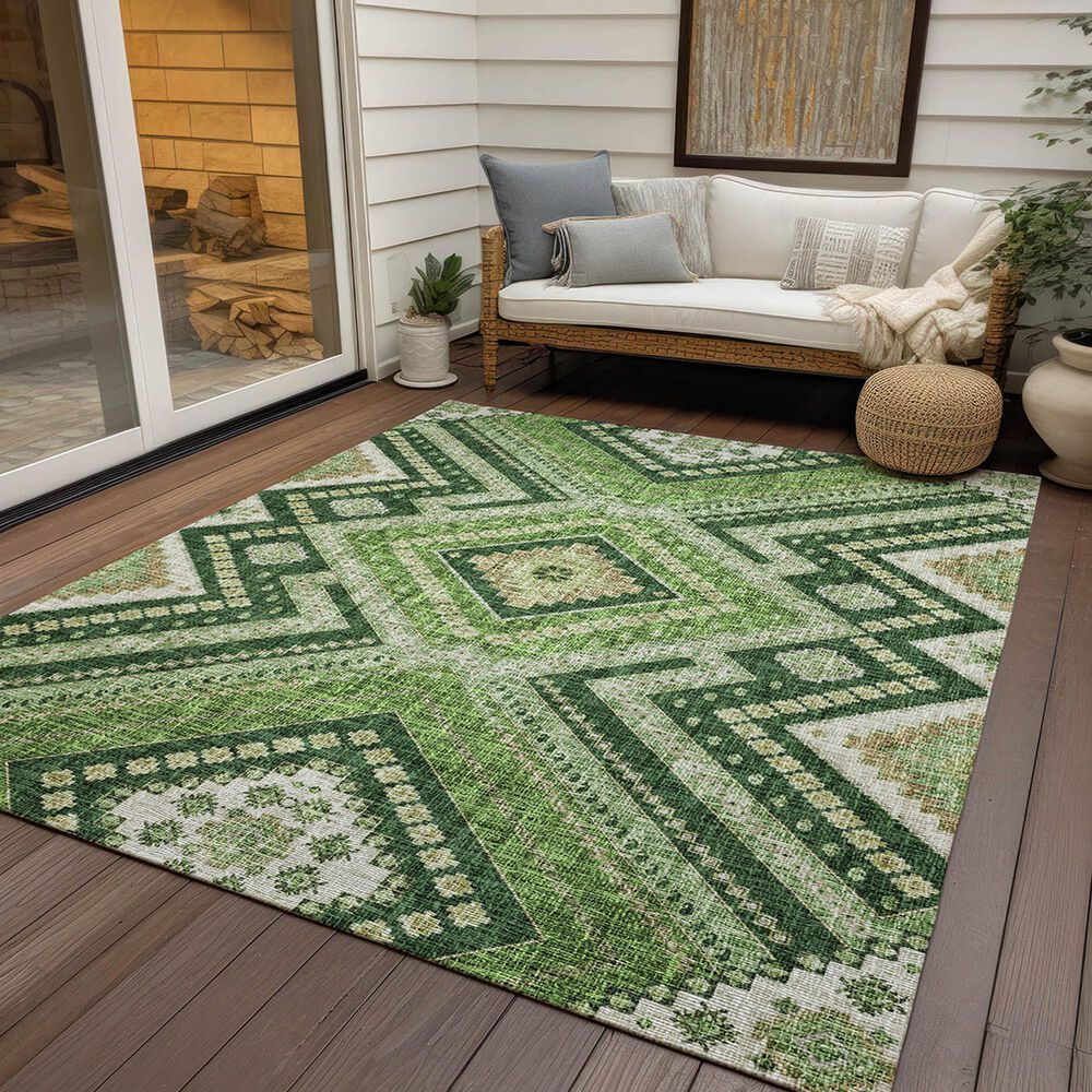 Dalyn Rug Company Portico PO5 Green 3&#39; x 5&#39; Area Rug, , large
