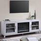 HOMLUX 70" TV Stand Console with Fireplace and LED Storage in White, , large