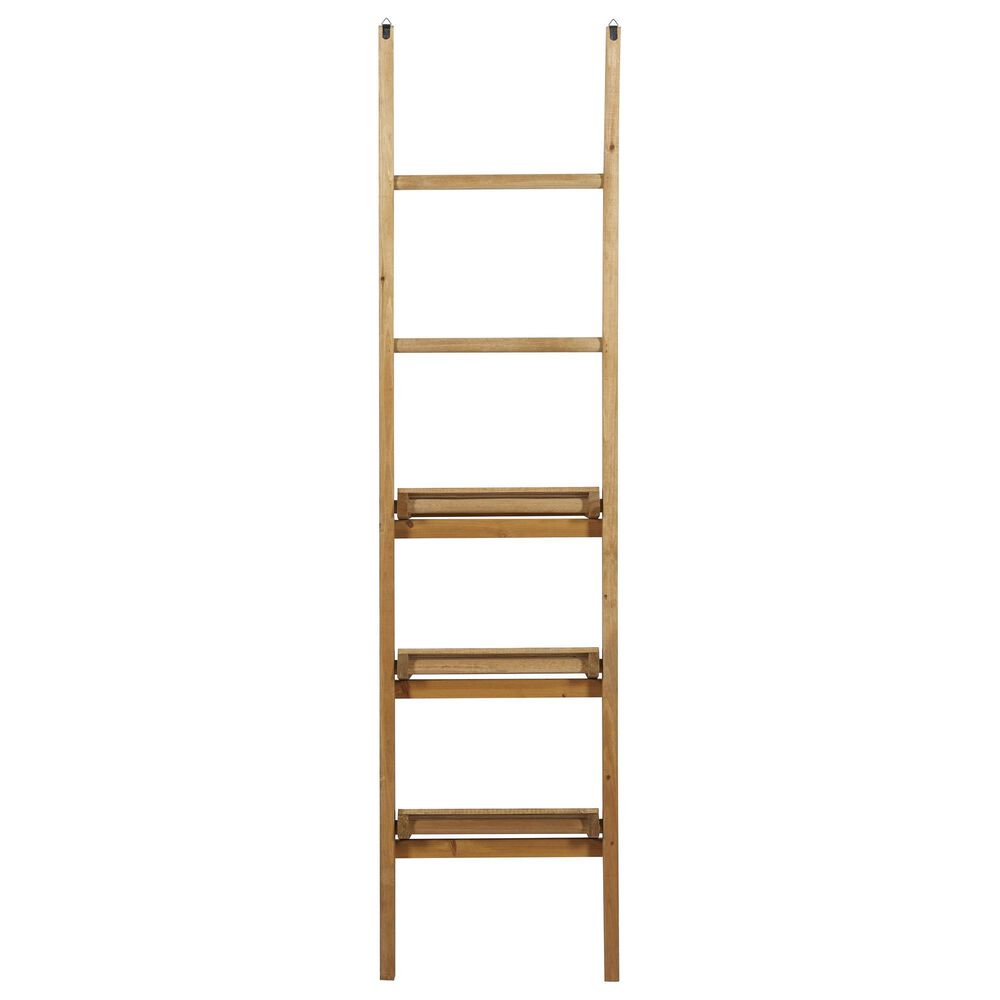 Maple and Jade 18&quot; x 71&quot; Wall Shelf in Natural Brown, , large