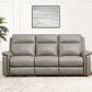 Amax Leather Cozy Power Reclining Sofa in Concrete, , large