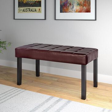 CorLiving California Panel Bench in Brown, , large