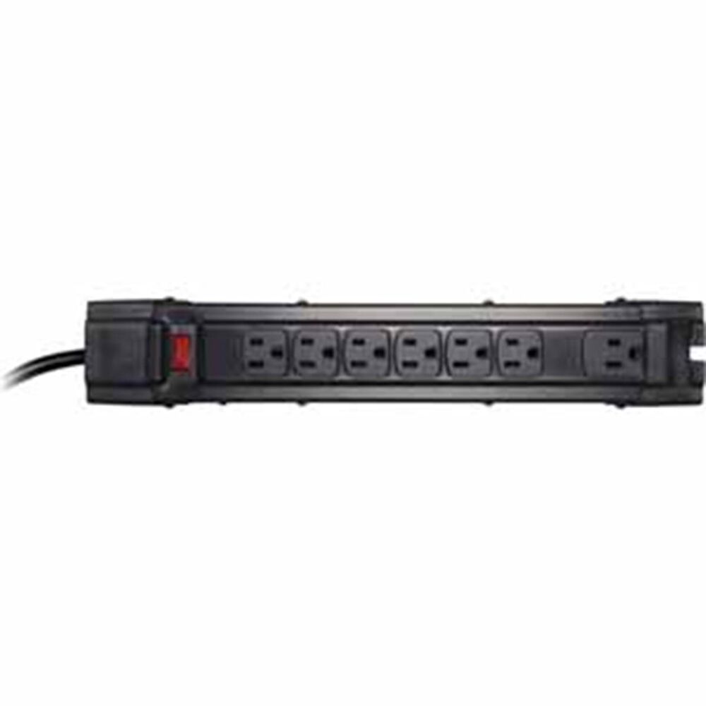 Helios 7 Outlet Surge Protector Strip in Black, , large