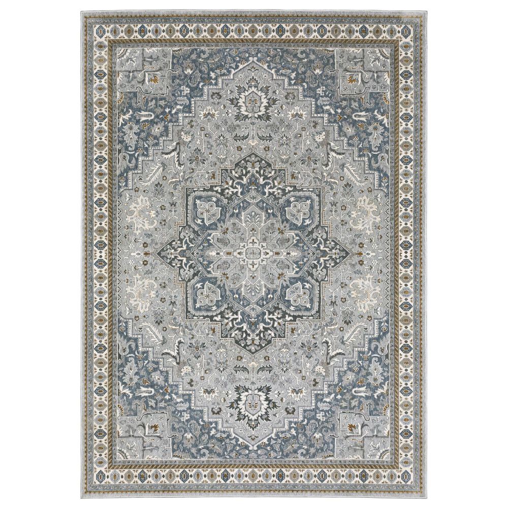 Oriental Weavers Ellington 9"10" x 12"10" Blue and Grey Area Rug, , large