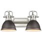 Golden Lighting Duncan 2-Light Bath Vanity in Pewter and Rusted Bronze, , large
