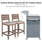 HOMLUX 53" Outdoor Kitchen Island in Grey Blue and Stainless Steel, , large