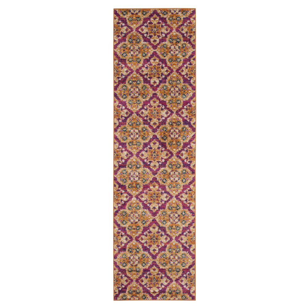 Safavieh Madison MAD605A 2"3" x 8" Fuchsia and Gold Runner, , large