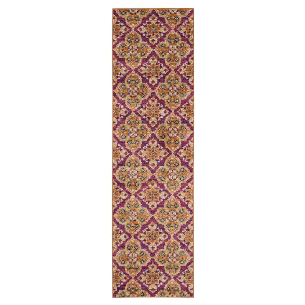 Safavieh Madison MAD605A 2"3" x 8" Fuchsia and Gold Runner, , large