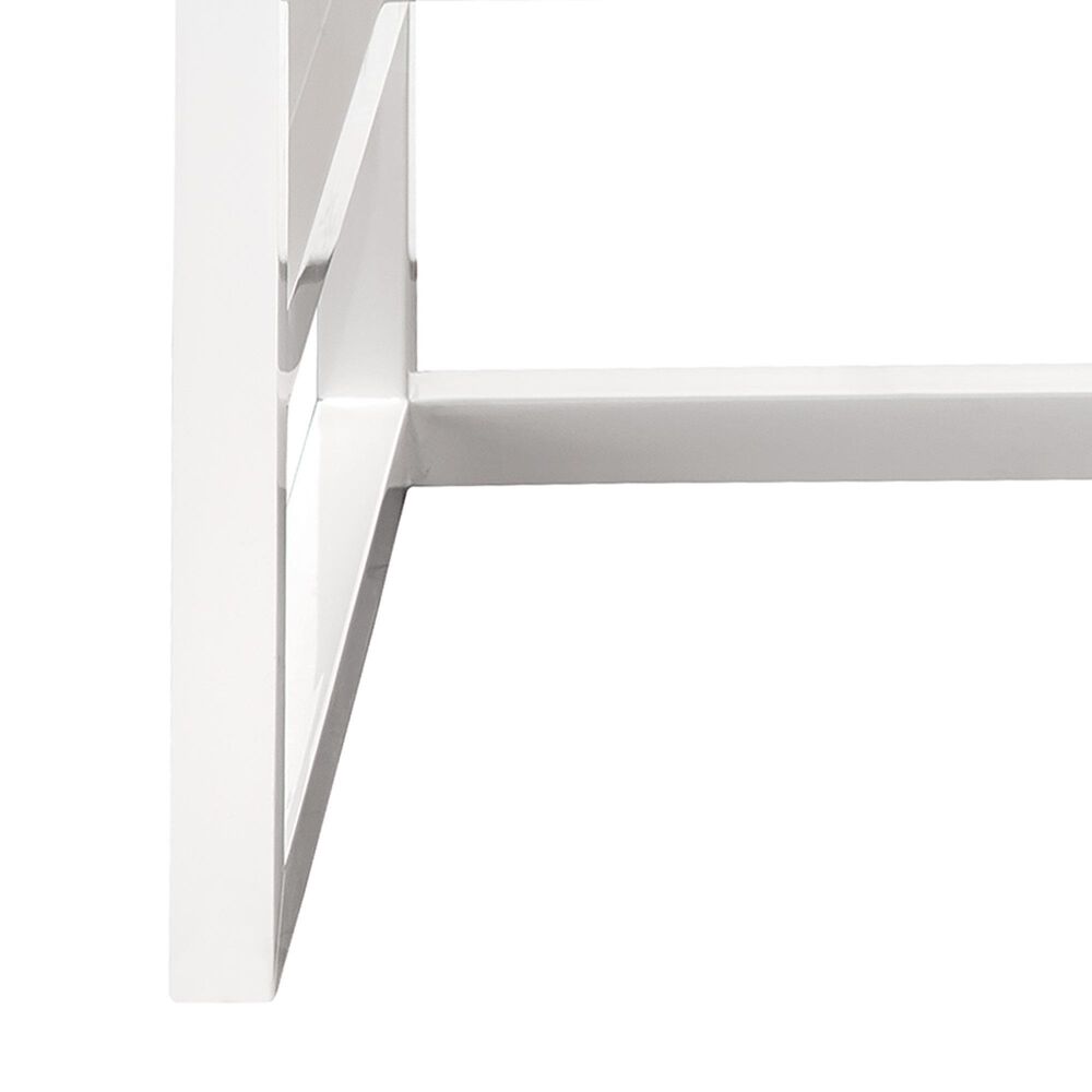 James Martin Vanities Athens 30" Makeup Counter in Glossy White with 3 cm White Zeus Quartz Top, , large