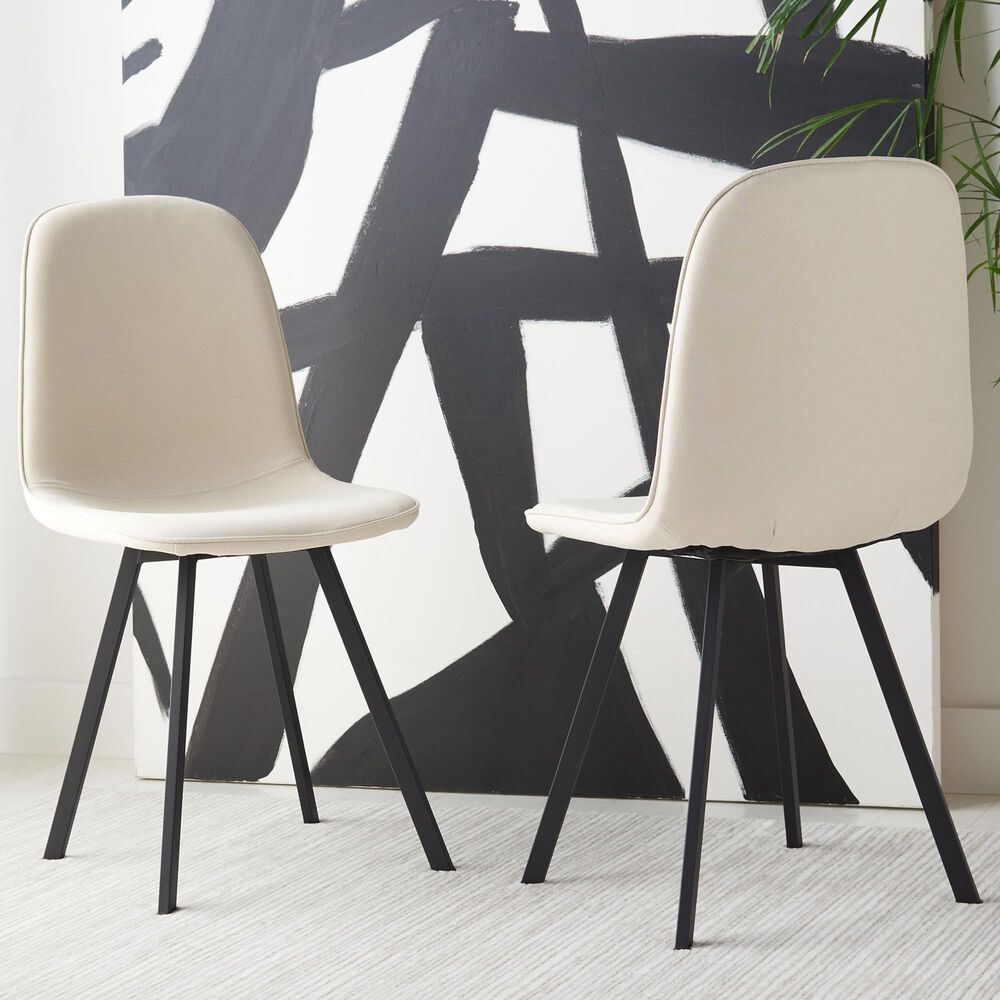 Safavieh Ellery Dining Chair in Beige &#40;Set of 2&#41;, , large