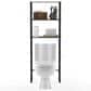 HOMLUX Turn-N-Tube 3-Shelf Over The Toilet Storage Space Saver in French Oak Grey and Black, , large