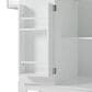 HOMLUX 47" Fluted Kitchen Island with Trash Can Storage Cabinet in White and Natural, , large