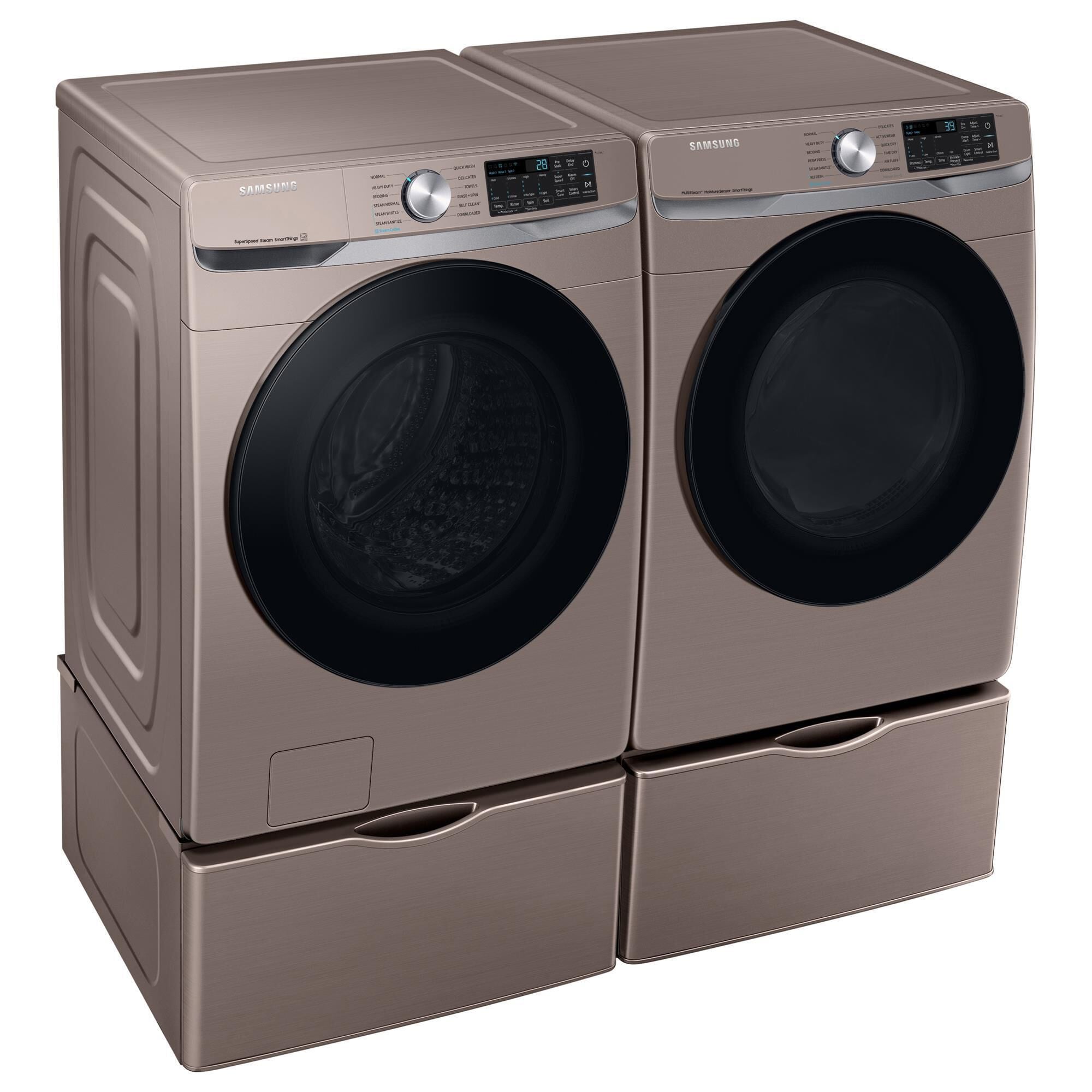 Samsung front load washer outlet and dryer champagne