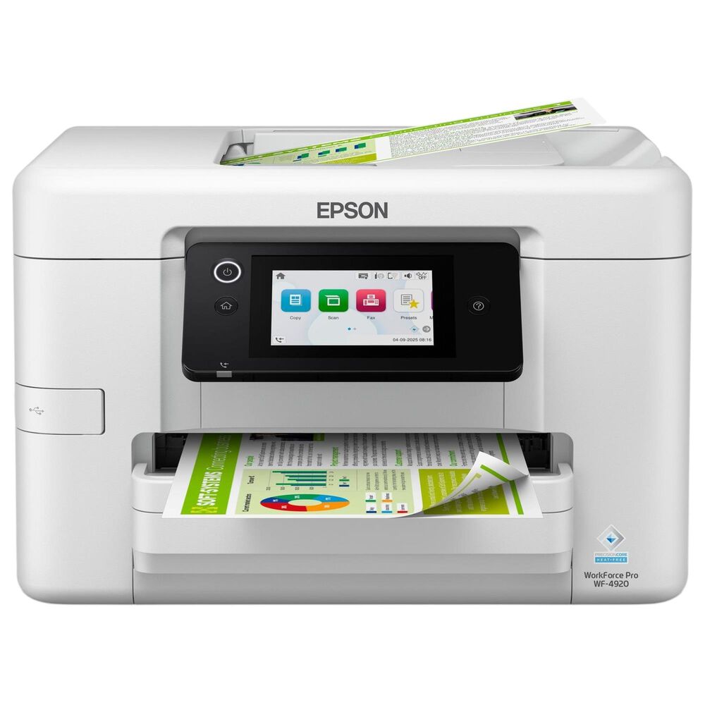 Epson WorkForce Pro WF-4920 Wireless All-in-One Inkjet Printer in White, , large