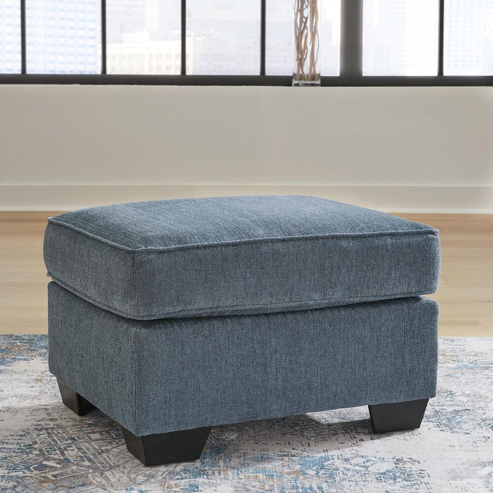 Ashley Cashton Ottoman in Blue, , large