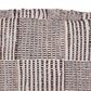 LR Home 18" Square Checkered Pouf in Cream and Black, , large
