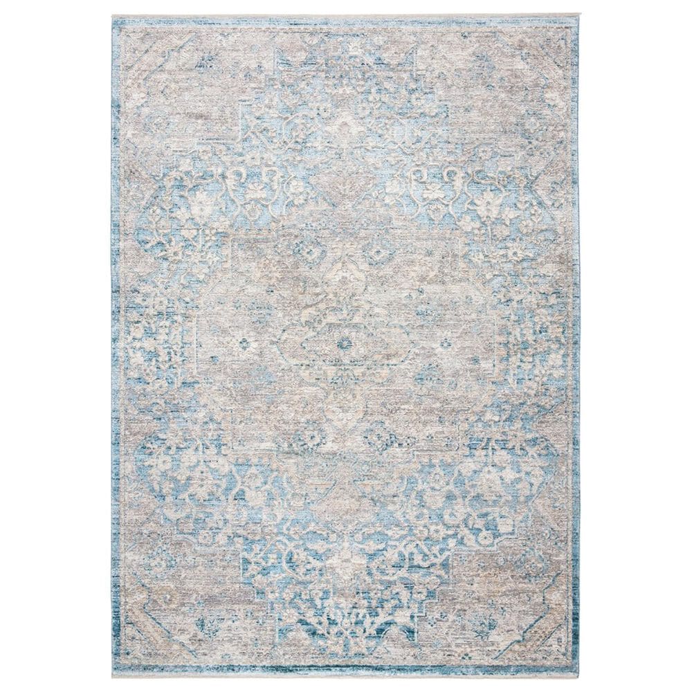 Safavieh Dream DRM412M 8" x 10" Blue and Grey Area Rug, , large