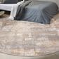 Nourison Rush CK951 8" Round Grey and Beige Area Rug, , large