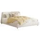 Hearth and Haven Queen Upholstered Platform Bed in White, , large