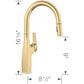 Blanco Rivana Pull-Down Kitchen Faucet 1.5 GPM in Satin Gold, , large